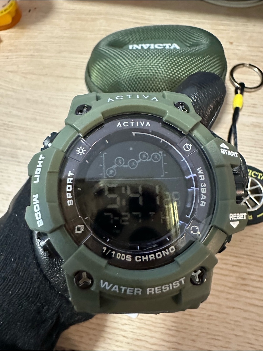 Activa x Invicta Rally 50mm Army Green Digital Watch Set ACW-GA-M-105 - Picture 6 of 13